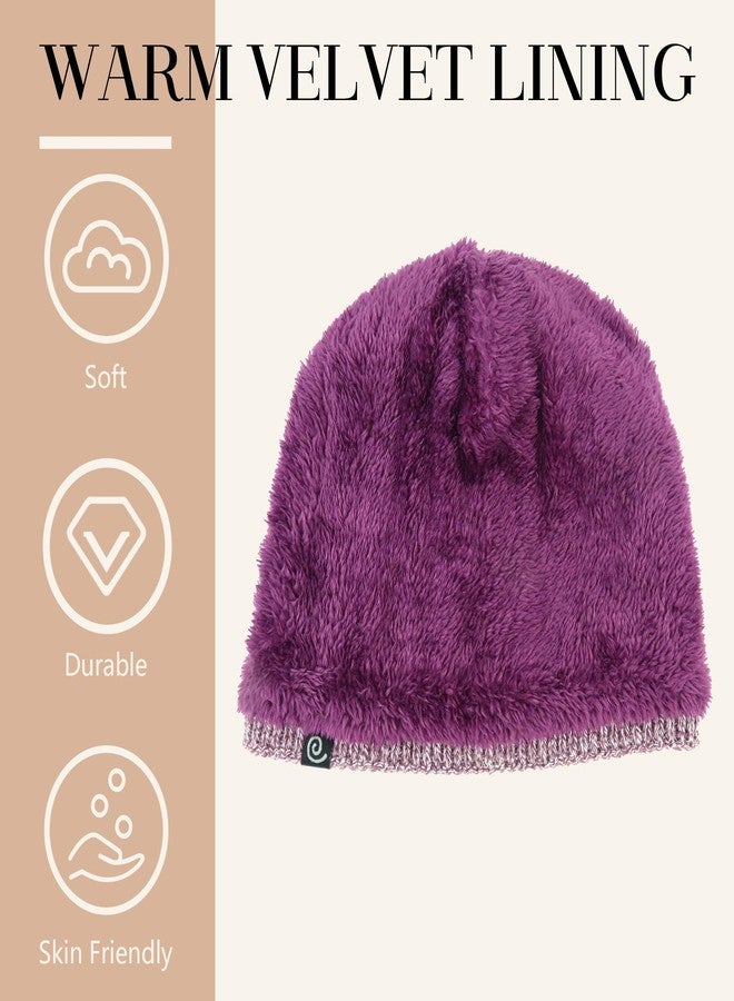 Phaiy Winter Beanie Hat for Women Men Thick Cable Knit Beanie Velvet Fleece Lined Skull Cap Cuff Beanie - Image 3